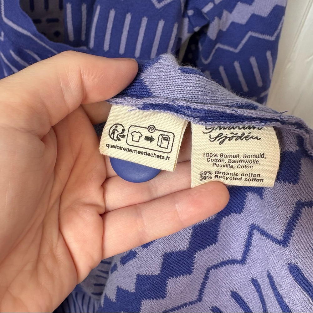Gudrun Sjoden Wrap Button Cardigan Sweater Purple Lavender Lilac, Women’s XXL - Picture 7 of 9